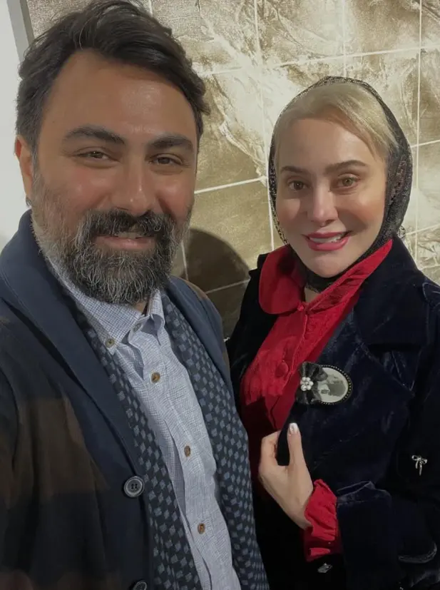 آرام جعفری و همسرش بابک انصاری