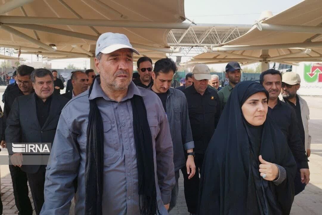 بازدید فرزانه صدیق وزیر راه و شهرسازی دولت چهاردهم از مرز مهران در جریان سفر زایٔران اربعین ۱۴۰۳