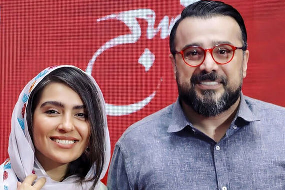 سپند امیرسلیمانی با همسرش