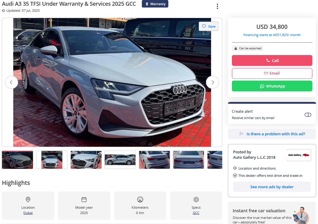 Audi A3 35 TFSI 2025