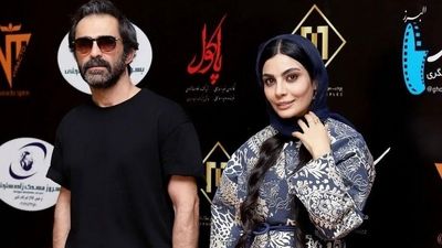 فیلم حرکات عجیب و منشوری رضا اخلاقی راد با صحرا اسدالهی در مراسم اکران «پاکول»