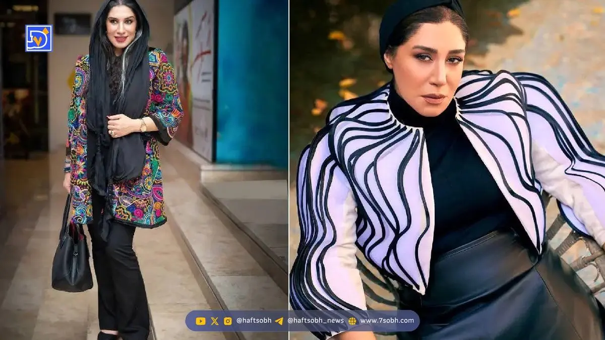 نسیم ادبی با استایلی رنگارنگ و شلوغ/ چهره طبیعی خانم بازیگر در کانون توجه قرار گرفت