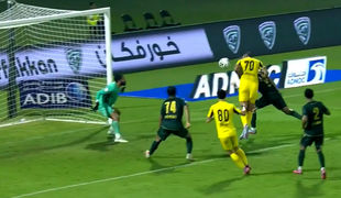 گل دوم الاتحاد کلبا به خورفکان توسط شهریار مغانلو