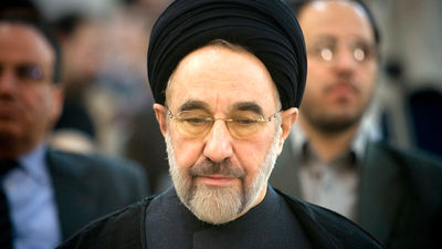 همنشینی هادی خامنه‌ای و خاتمی در یک مراسم عزاداری + تصاویر