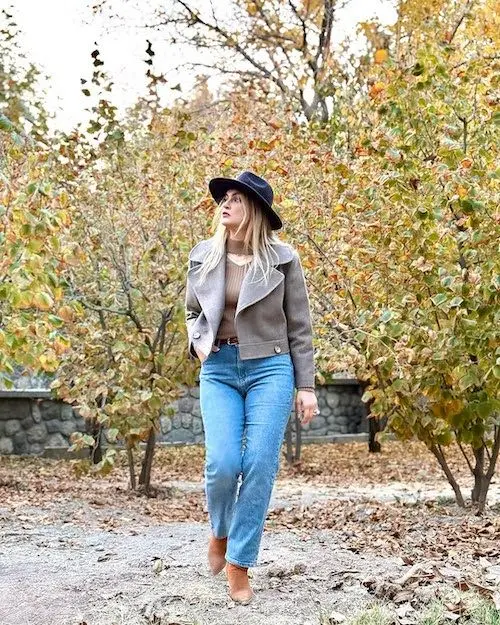 استایل پاییزی نیلوفر پارسا