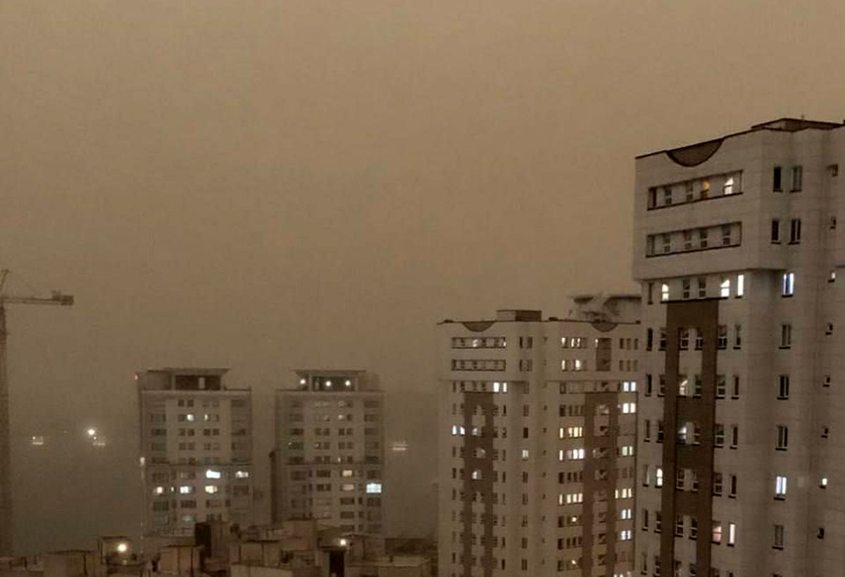 آلودگی هوای تهران پس از طوفان شدید