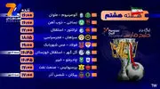 برنامه بازی های هفته هشتم لیگ برتر ایران