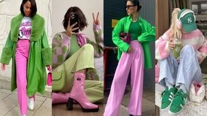 ترند رنگی به سبک بهشت؛ ترکیب شگفت‌انگیز صورتی و سبز که دنیای مد را تسخیر کرد!