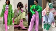 ترند رنگی به سبک بهشت؛ ترکیب شگفت‌انگیز صورتی و سبز که دنیای مد را تسخیر کرد!
