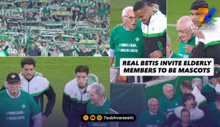 برنامه ویژه رئال بتیس برای روز جهانی سالمند؛ پدربزرگ‌ها به جای بچه‌ها! +ویدیو