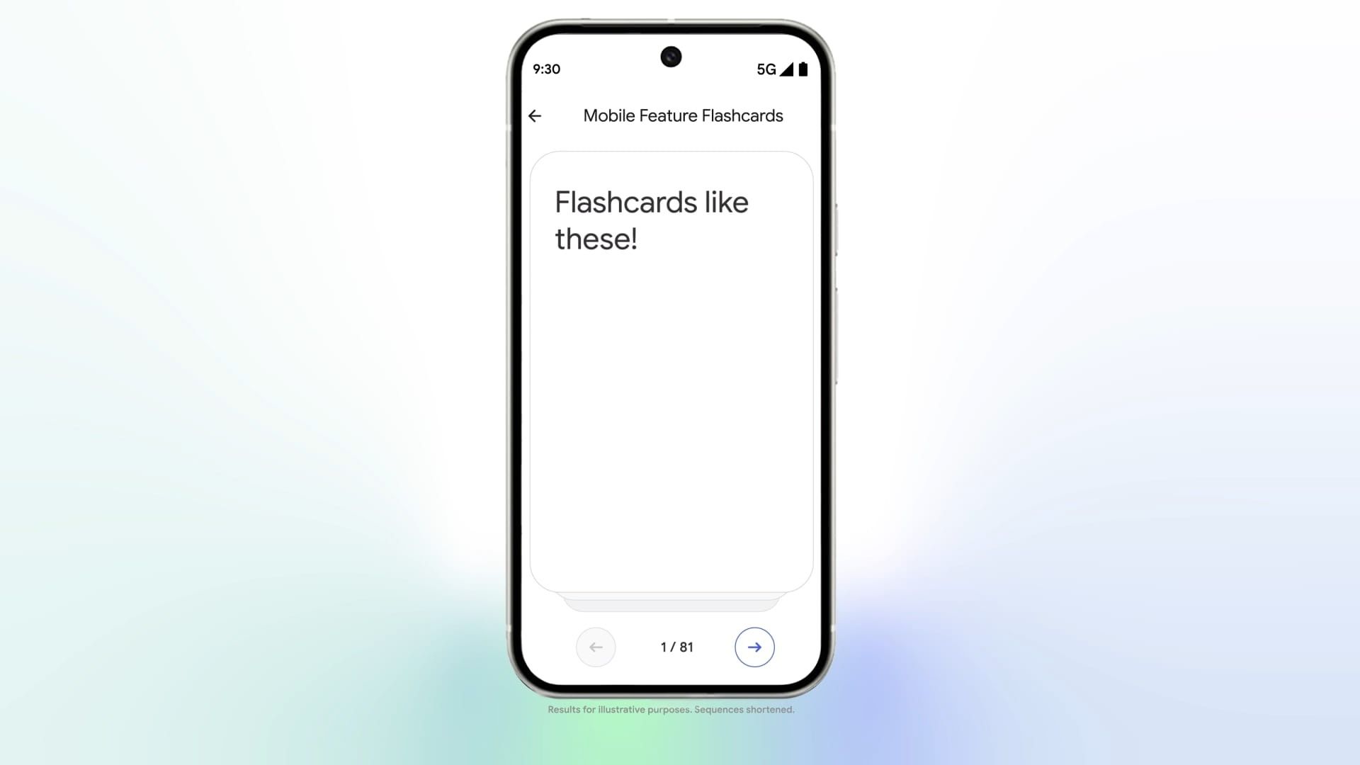 فلش‌کارت در اپلیکیشن NotebookLM