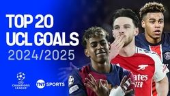 20 گل برتر لیگ قهرمانان اروپا در فصل 2024/2025