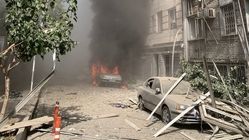 تصاویرى از آمبولانس هلال احمر درپى حمله مستقیم اسرائیل + عکس