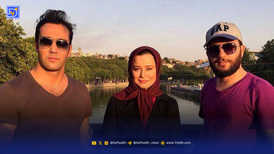 قاب مشترک فاطیما بهارمست و هادی حجازی‌فر در پشت صحنه فیلم جدید
