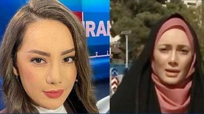 فیلم لحظه فرار مجری زن بعد از حمله اسرائیل به سوریه در پخش زنده