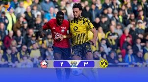 خلاصه بازی دورتموند 3 - لیل 2