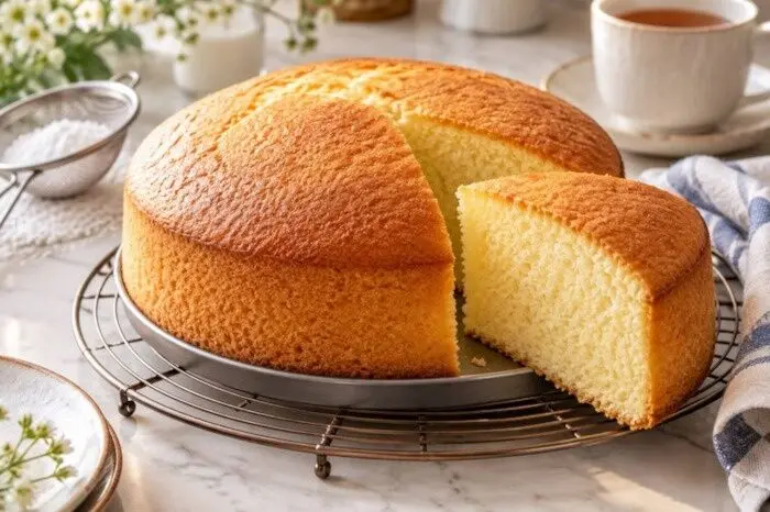 کیک شیر اسفنجی