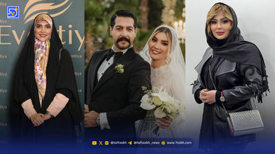 عکس سه نفره علی دایی و تازه عروس و داماد سینمای ایران در تالار