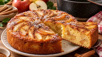 طرز تهیه کیک سیب و دارچین بدون فر در قابلمه