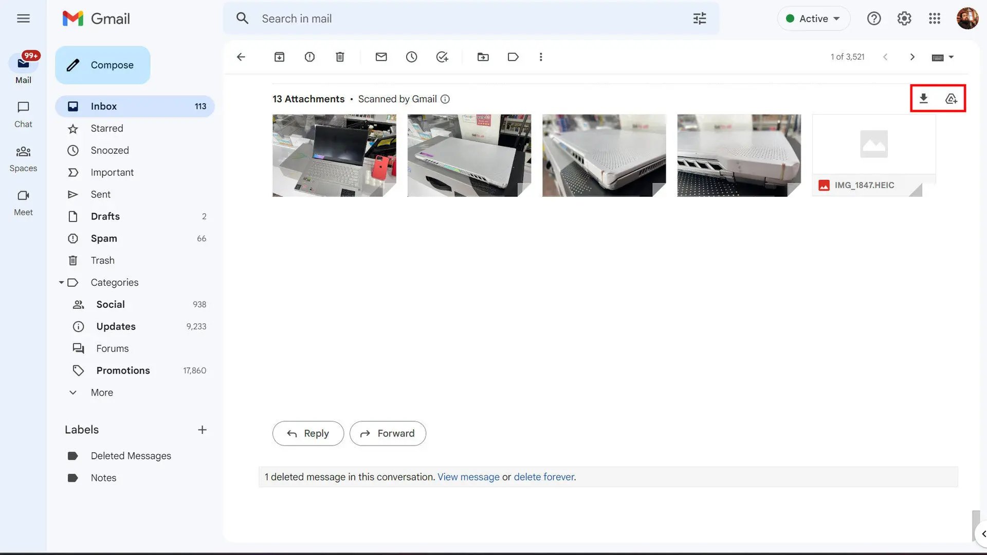 How to download all attachments from a Gmail conversation 4