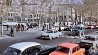 تصویری زیبا و خلوت از تقاطع کاخ در دهه چهل