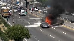 ببینید | آتش گرفتن ماکسیما در بزرگراه آزادگان تهران