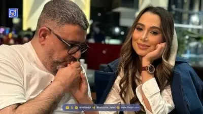 عکس پدر دختری هلن رشیدپور دختر رضا رشید پور در کنار پدر و مادرش