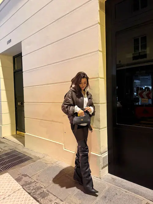 استایل پاییزی هانده در پاریس