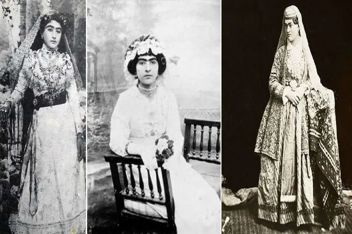 سفر در زمان | خاص ترین لباس عروس بانوان زمان قاجار، دیدن لباسهای به این زیبایی که متعلق به 200 سال پیش خالی از لطف نیست
