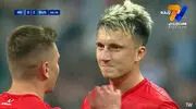 گل دوم روسیه به ایران توسط آلکساندر گولووین روی ضربه کاشته