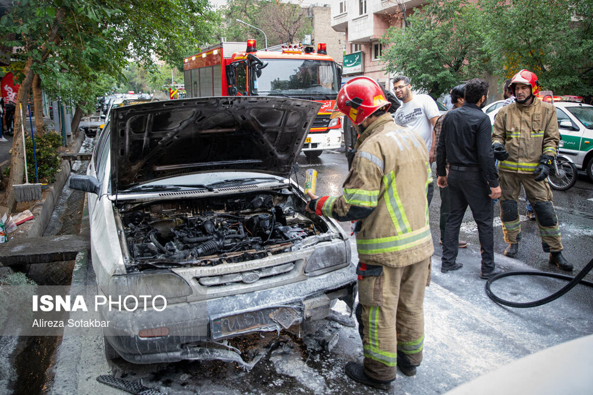 گرمای هوا ۲۸۱ خودرو در اصفهان را به آتش کشید