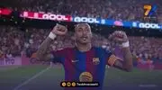 گل اول بارسلونا به اتلتیکو بیلبائو توسط رافینیا