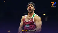 برد قاطع ساروی در شروع کارش در مسابقات جهانی کشتی فرنگی