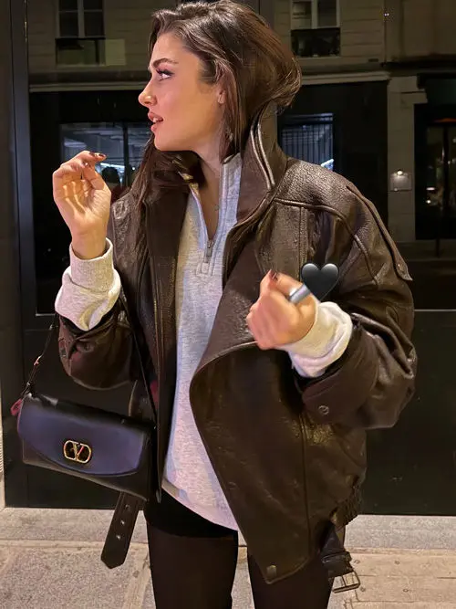 استایل پاییزی هانده در پاریس