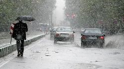 فیلم هولناک از شدت طوفان و بارش تگرگ در مهاباد