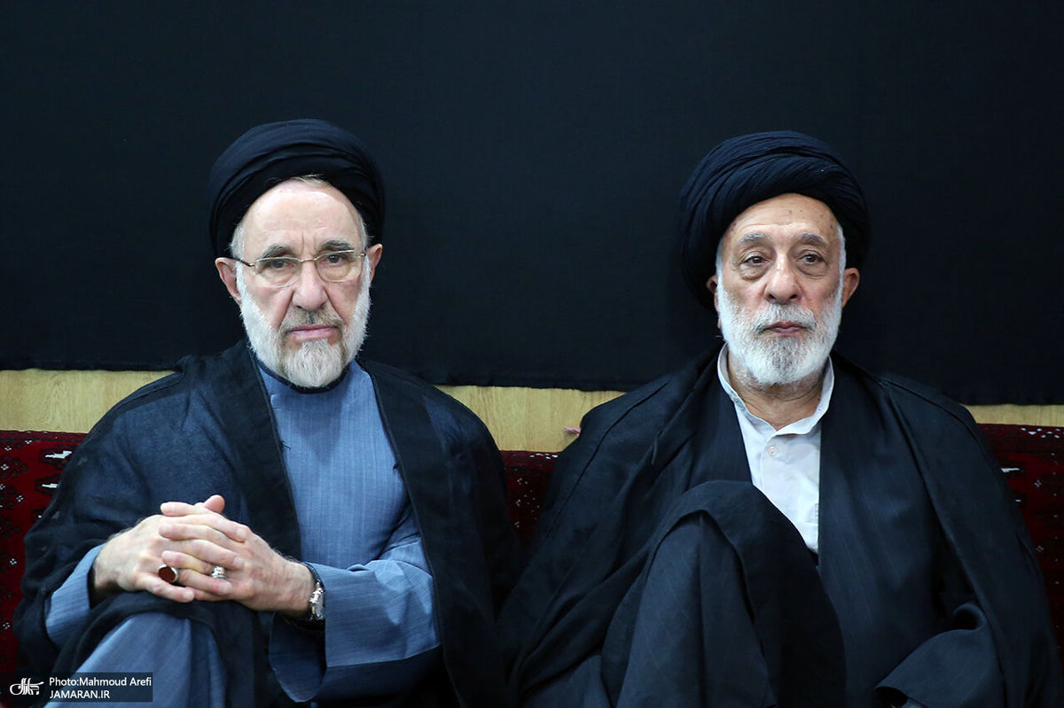 همنشینی هادی خامنهای و خاتمی در یک مراسم عزاداری + تصاویر