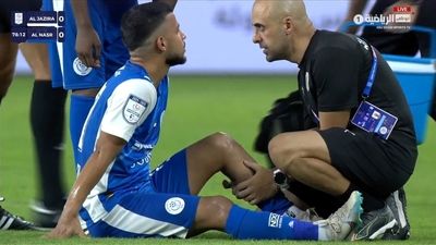 مصدومیت مهدی قایدی پس از ورود به زمین در دیدار النصر – الجزیره