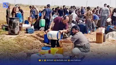 ماجرای عجیب جمع‌آوری گازوئیل با سطل از خط لوله آبادان _ اهواز