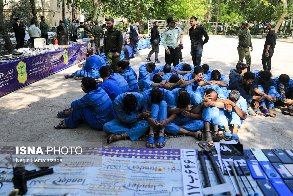 دستگیری ۱۰۵ سارق و قاپ‌زن در تهران + تصاویر