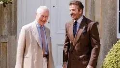 همکاری عجیب سردیوید بکام و پادشاه چارلز؛ ستاره منچستر در باغ چلسی