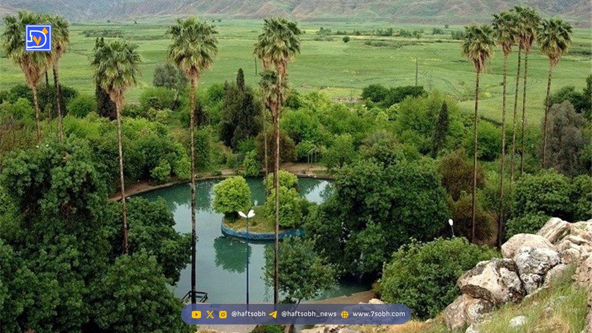 آتش‌سوزی در چشمه بلقیس چرام + عکس