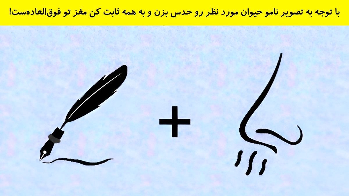 تست هوش فهمیدن نام حیوان