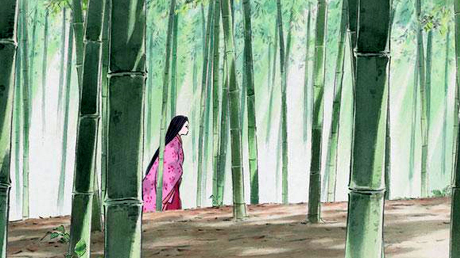 کارکتر در جنگل در انیمه The Tale of Princess Kaguya