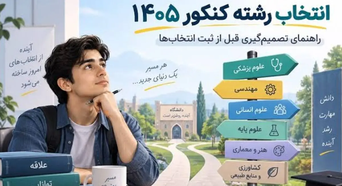 انتخاب رشته کنکور ۱۴۰۵؛ هفت نکته مهم که داوطلبان باید بدانند