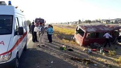 جزئیات حادثه واژگونی اتوبوس کارگران معدن سیرجان