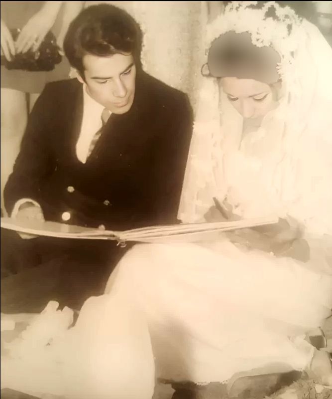 عکس‌هایی از عروسی مریم امیرجلالی در سال 1349