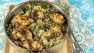 طرز تهیه اسفناج پلو با مرغ و رب انار؛ غذای اصیل ایرانی 