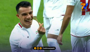 گل اول ایران در برابر روسیه توسط حسین‌زاده