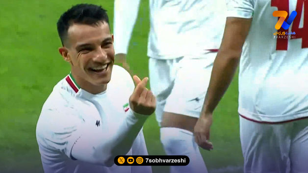 گل اول ایران در برابر روسیه توسط حسین‌زاده