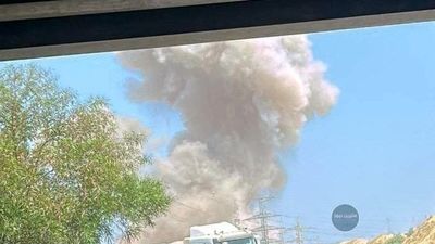 نزدیک ترین فیلم از لحظه برخورد موشک ایرانی با پایگاه العدید قطر + فیلم